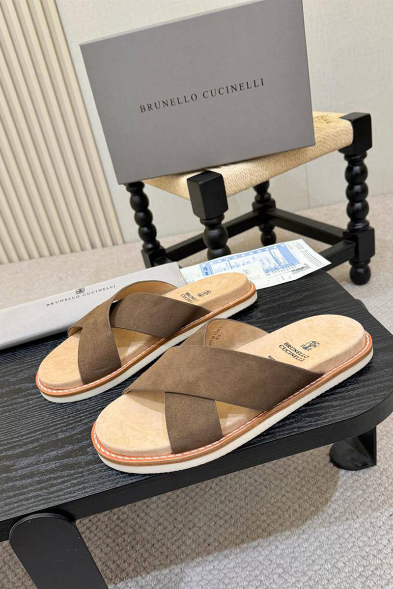 Brunеllо Сuсinеlli Замшевые шлёпанцы Crossover