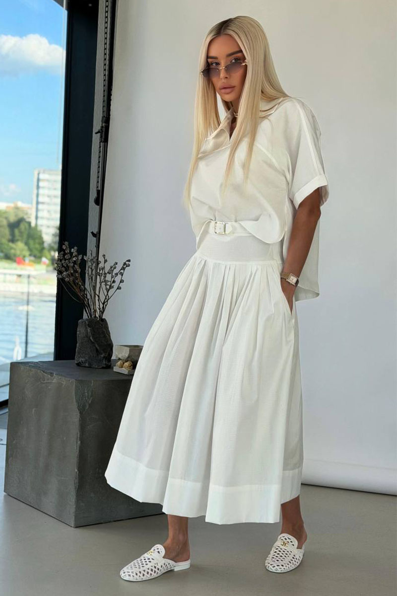 Hermes Белый женский костюм premium
