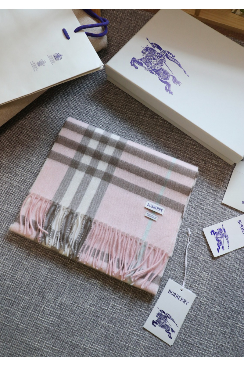 Burberry Шарф two-tone Check premium 168x30 см - Pink