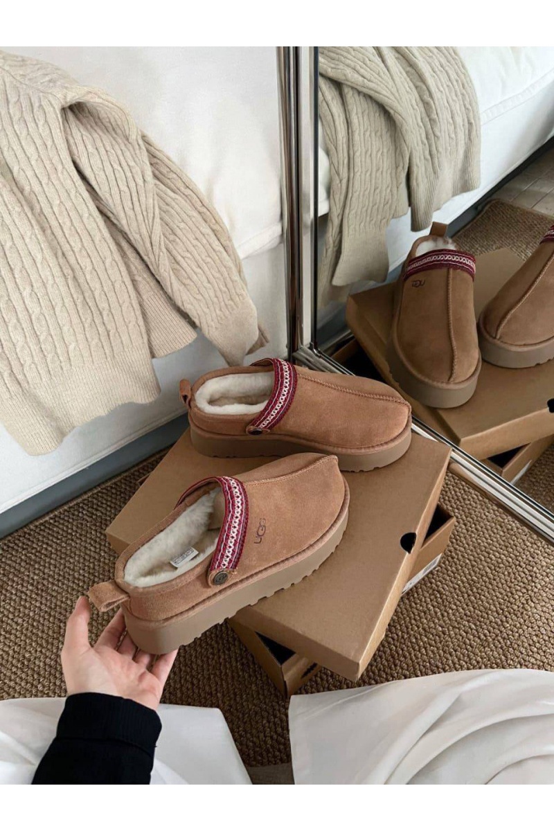 UGG Замшевые женские слиперы с мехом Lanah