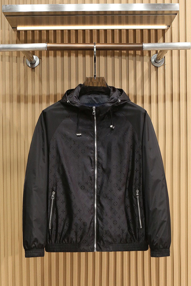 Lоuis Vuittоn Мужская чёрная ветровка Monogram 