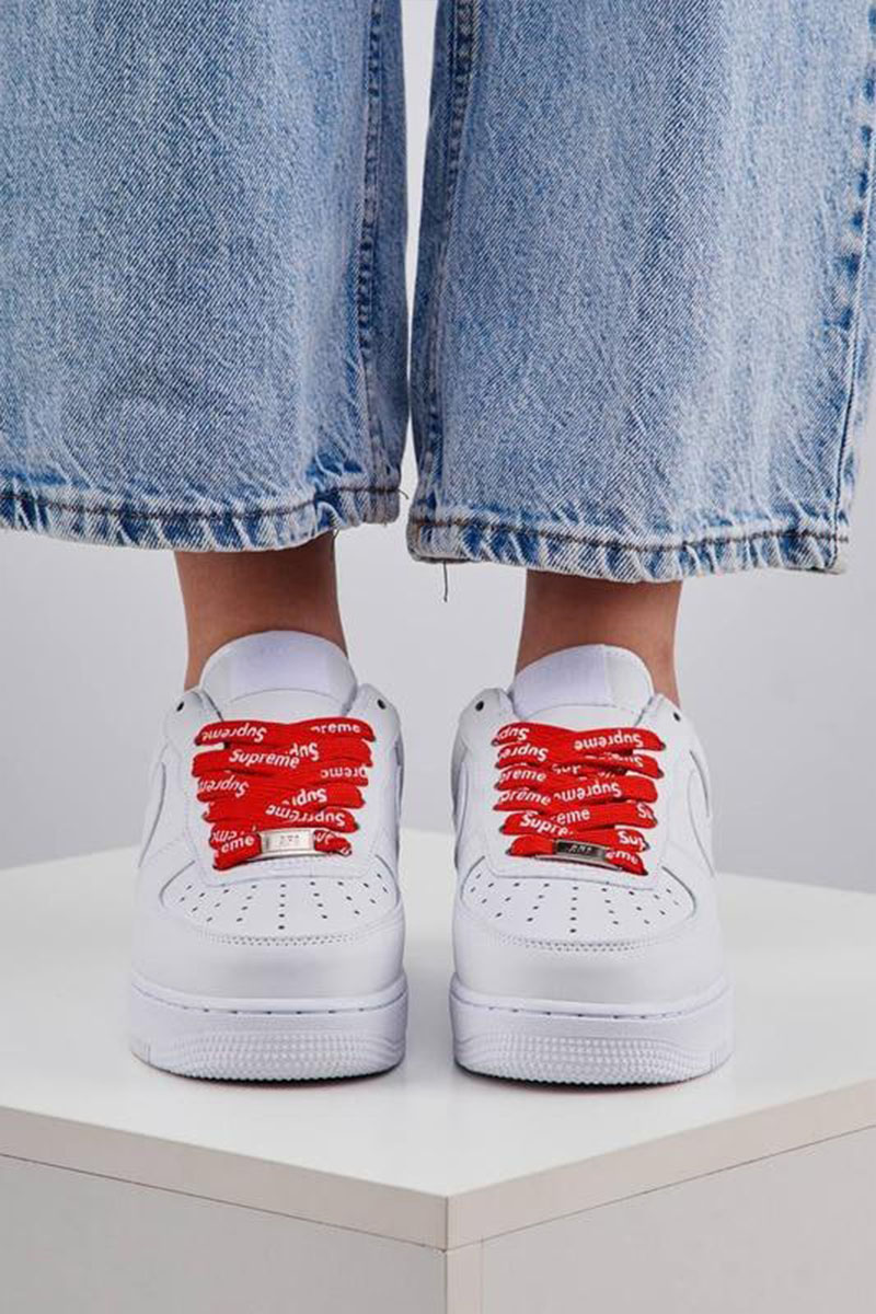 Nike Кроссовки Supreme x AF1 - White / Red 