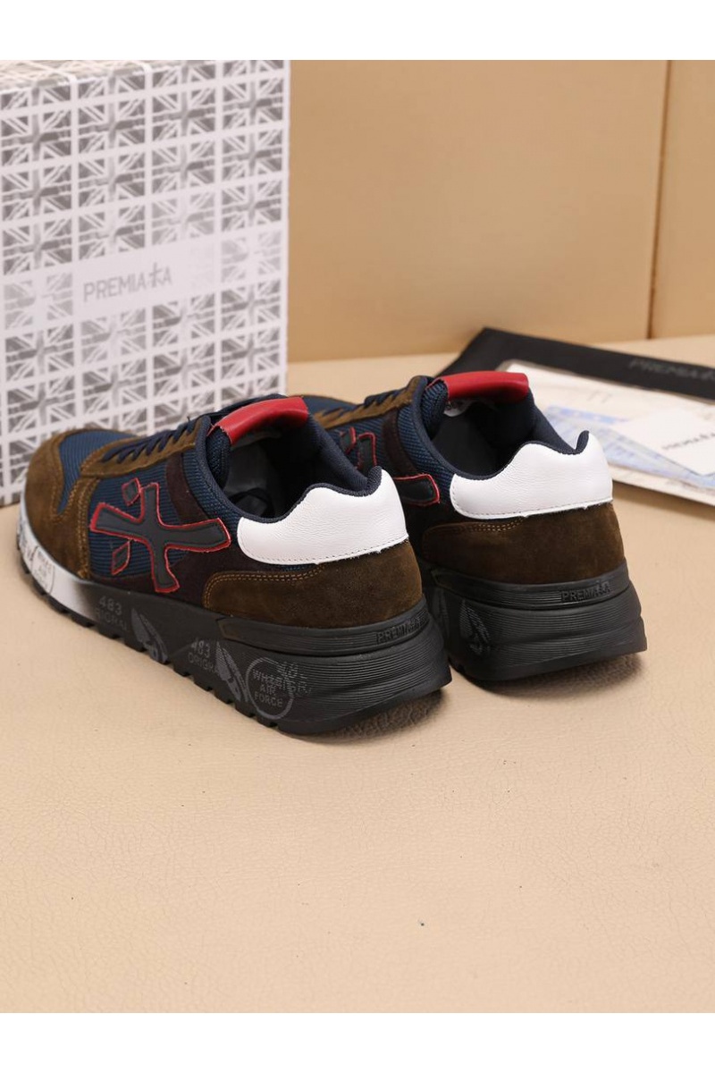 Premiata Комбинированные кроссовки Mick - Brown / Navy