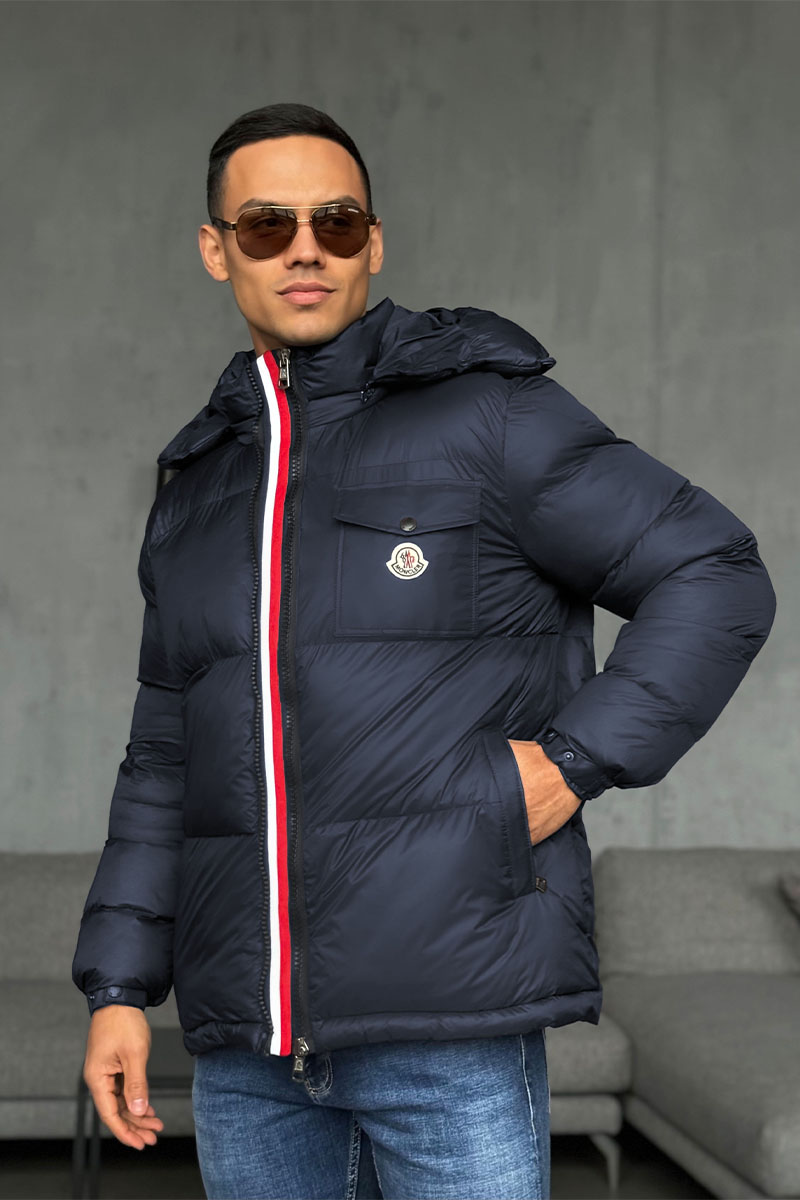 Moncler Мужская куртка тёмно-синего цвета