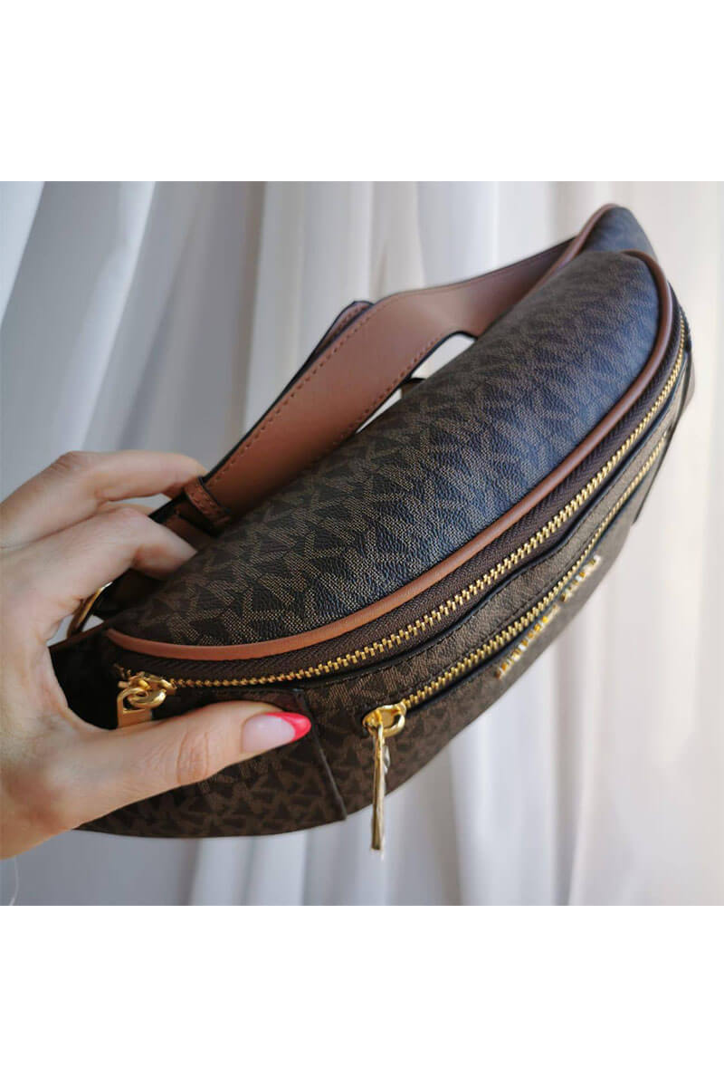 Michael Kors Кожаная поясная сумка Mott 33x16 см - Brown