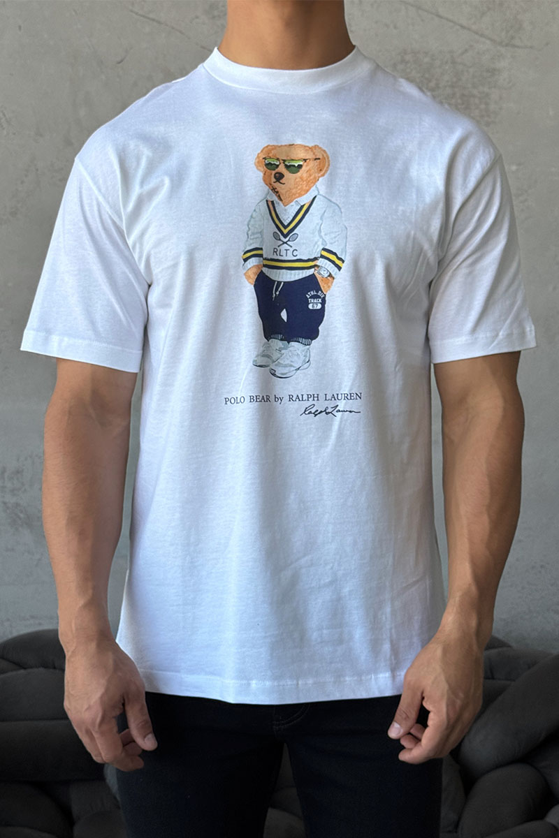 Polo Ralph Lauren Мужская белая футболка "Bear"