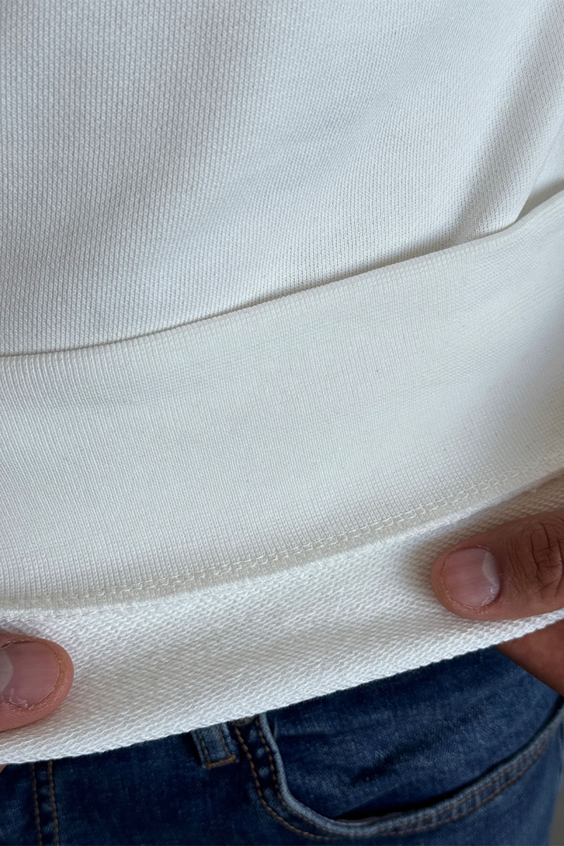 Moncler Свитшот белого цвета logo-patch