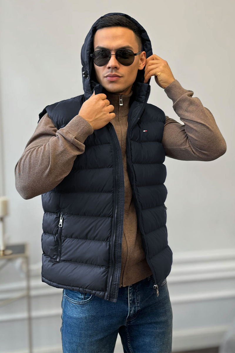 Tommy Hilfiger Тёмно-синий жилет embroidered-logo