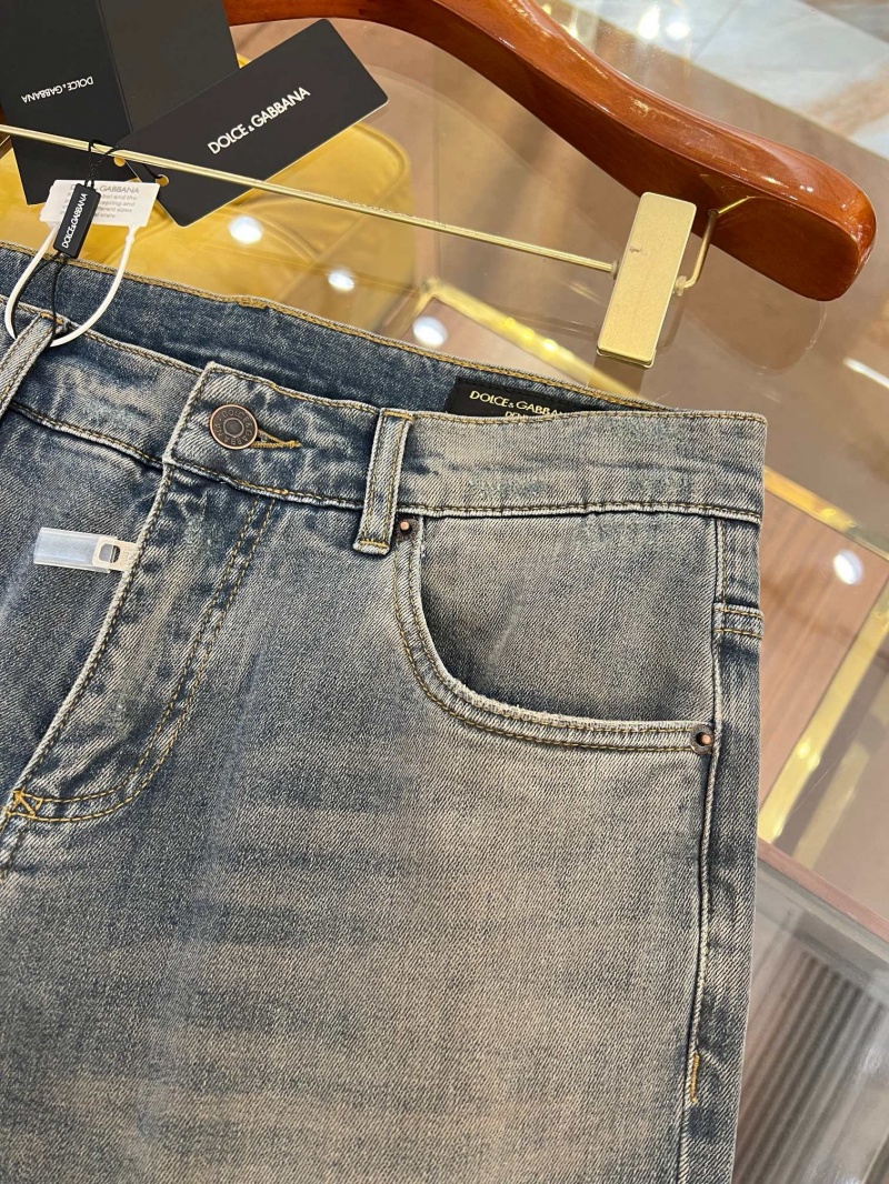 Dоlсе & Gаbbаnа Мужские синие джинсы slim fit Premium