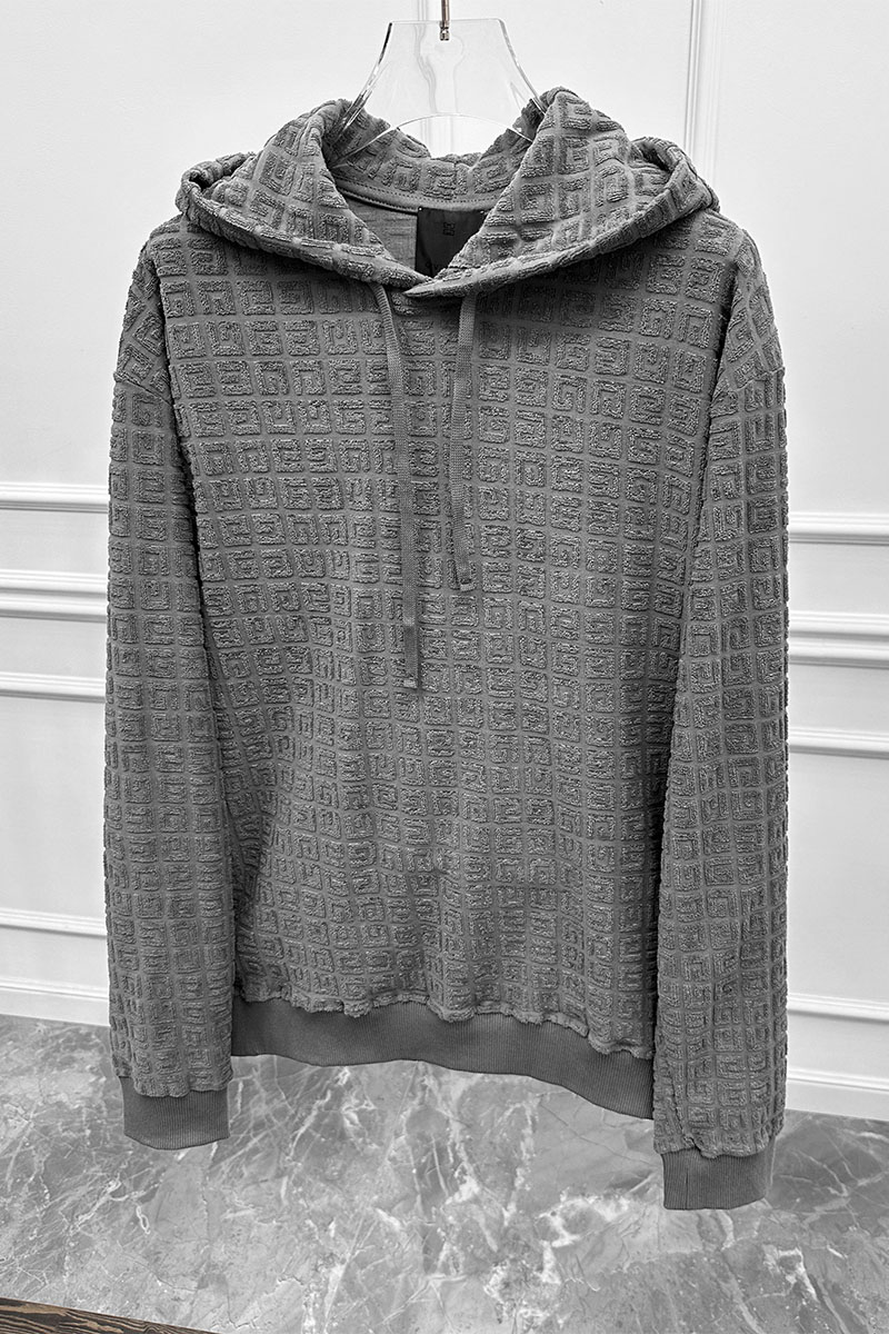 Givenchy Серое худи 4G jacquard