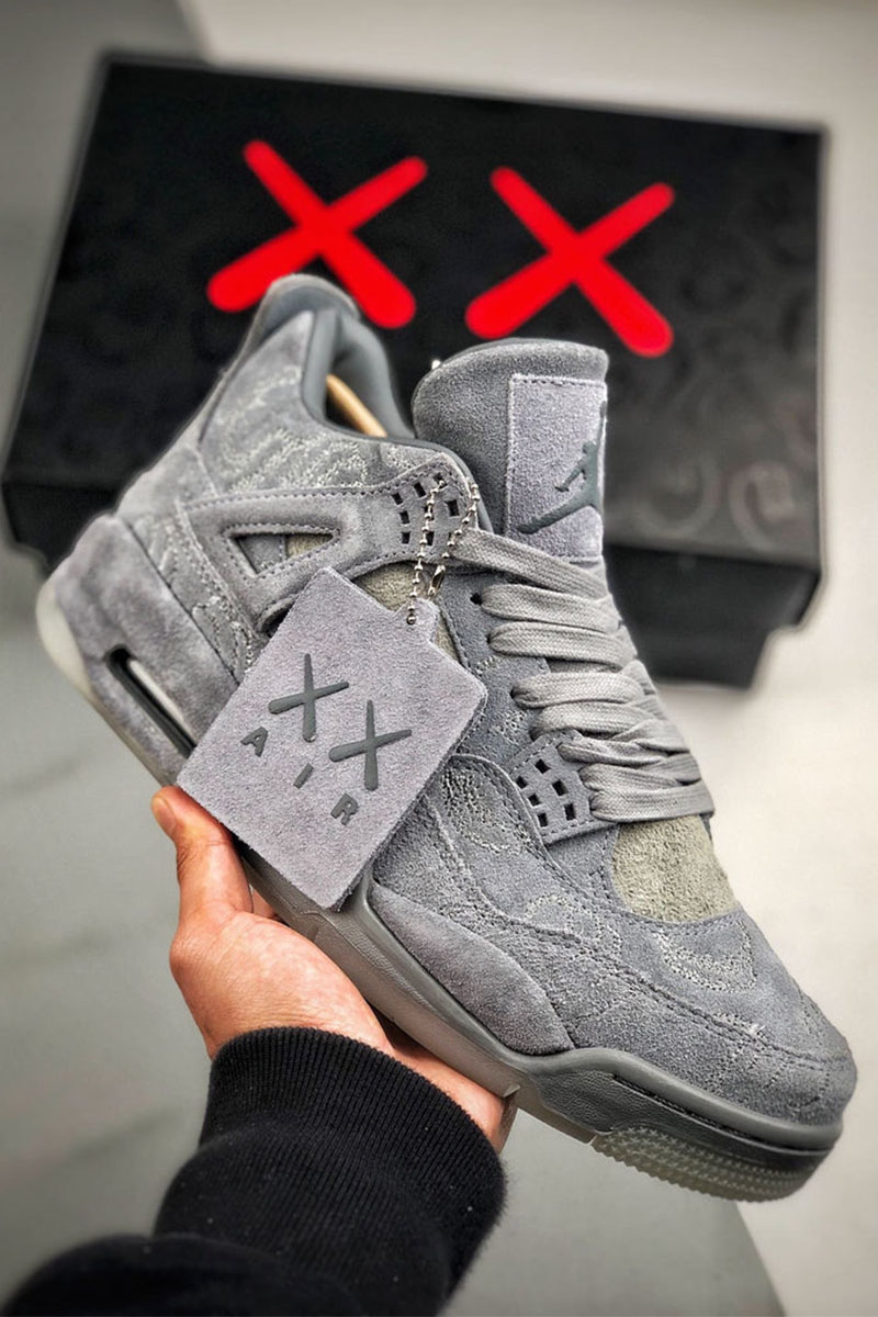 Nike Кроссовки AJ4 Retro x KAWS  - Grey