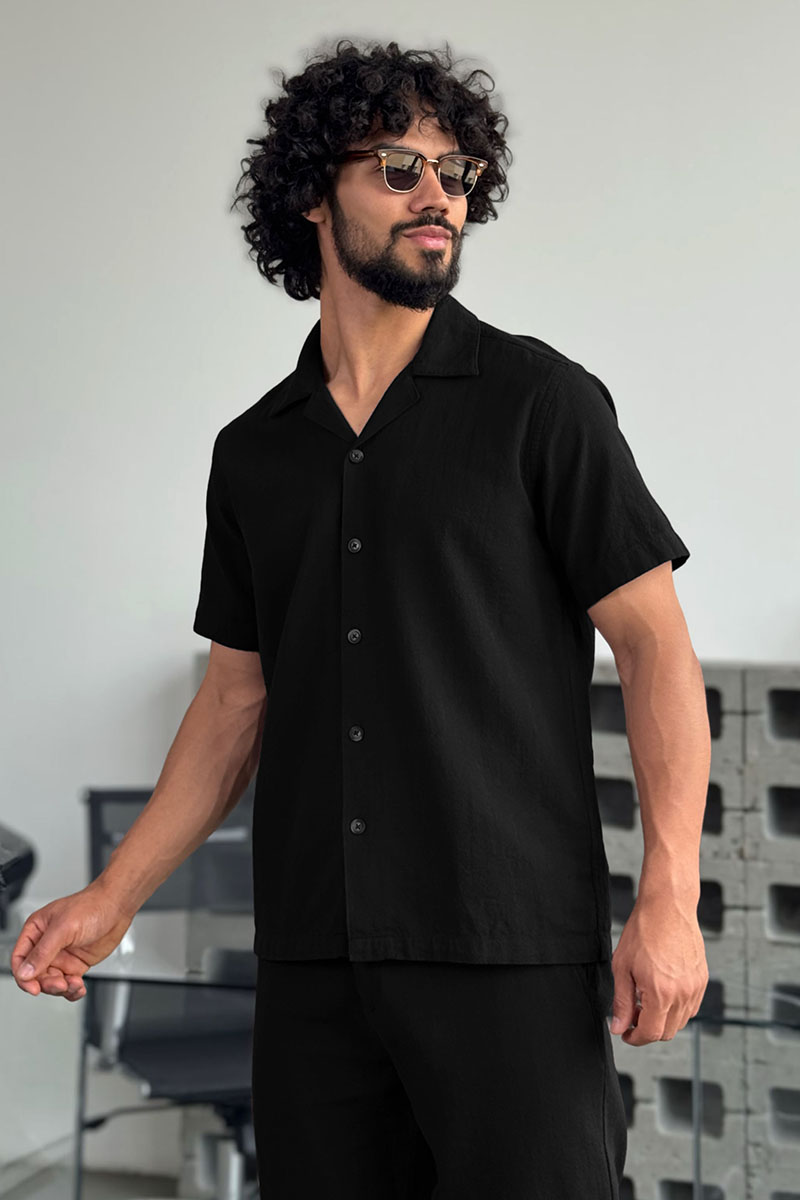 Loro Piana Мужская рубашка чёрного цвета