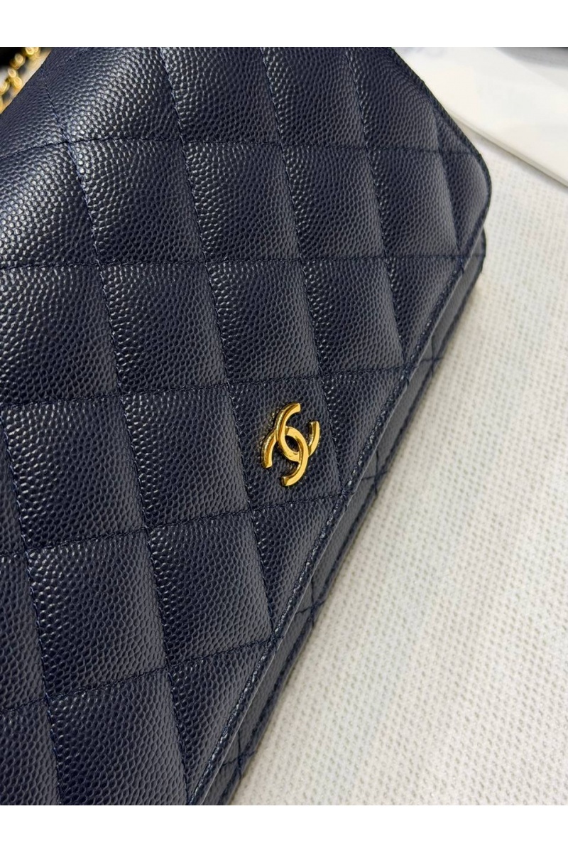 Chаnеl Кожаная сумка Wallet on Chain premium 19x12x4 см
