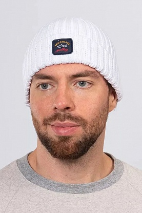 Шапка logo-badge - White