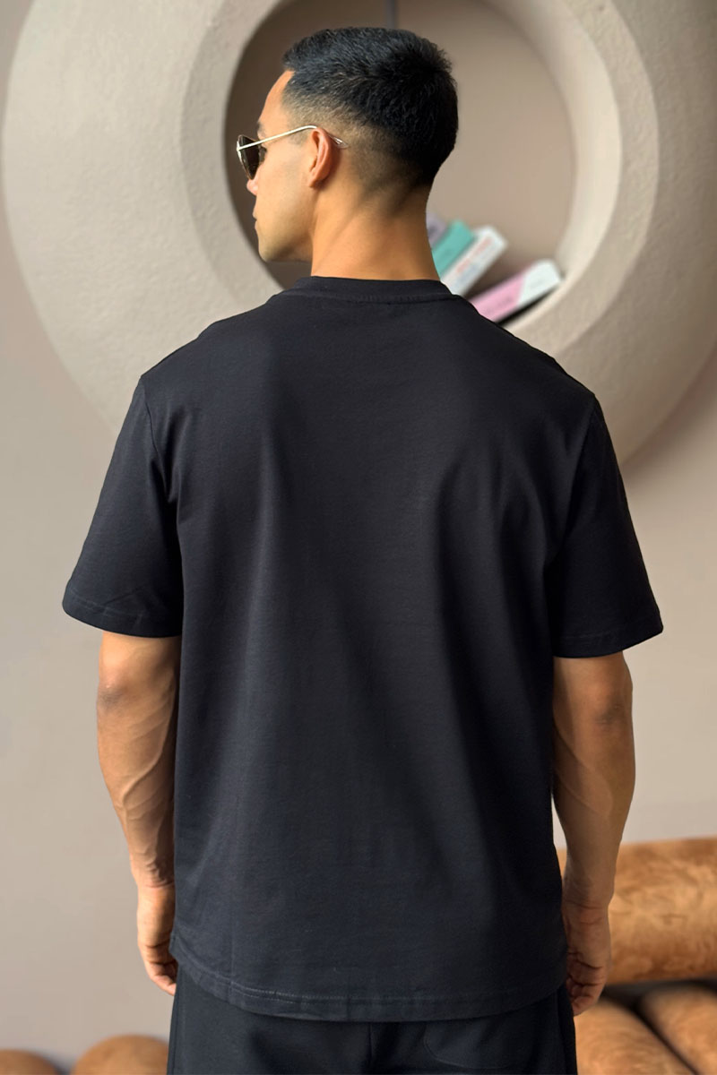 Dior Чёрная оверсайз футболка pocket logo