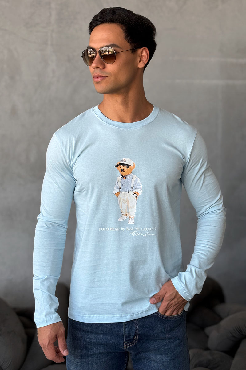 Polo Ralph Lauren Мужской лонгслив "Bear" - Blue