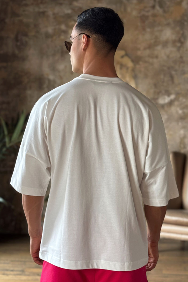 Palm Angels Белая оверсайз футболка logo print