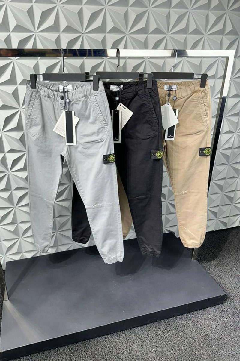 Stone Island Мужские чёрные джоггеры compass-patch 