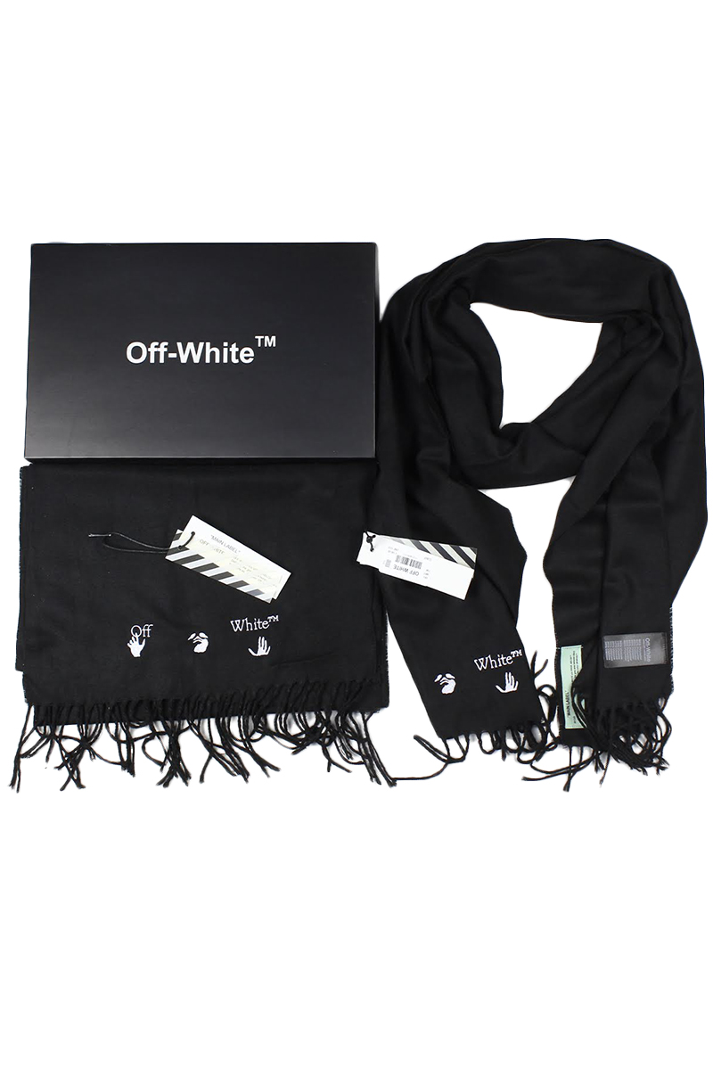 Off-White Брендовый шарф с логотипом 185x35 см
