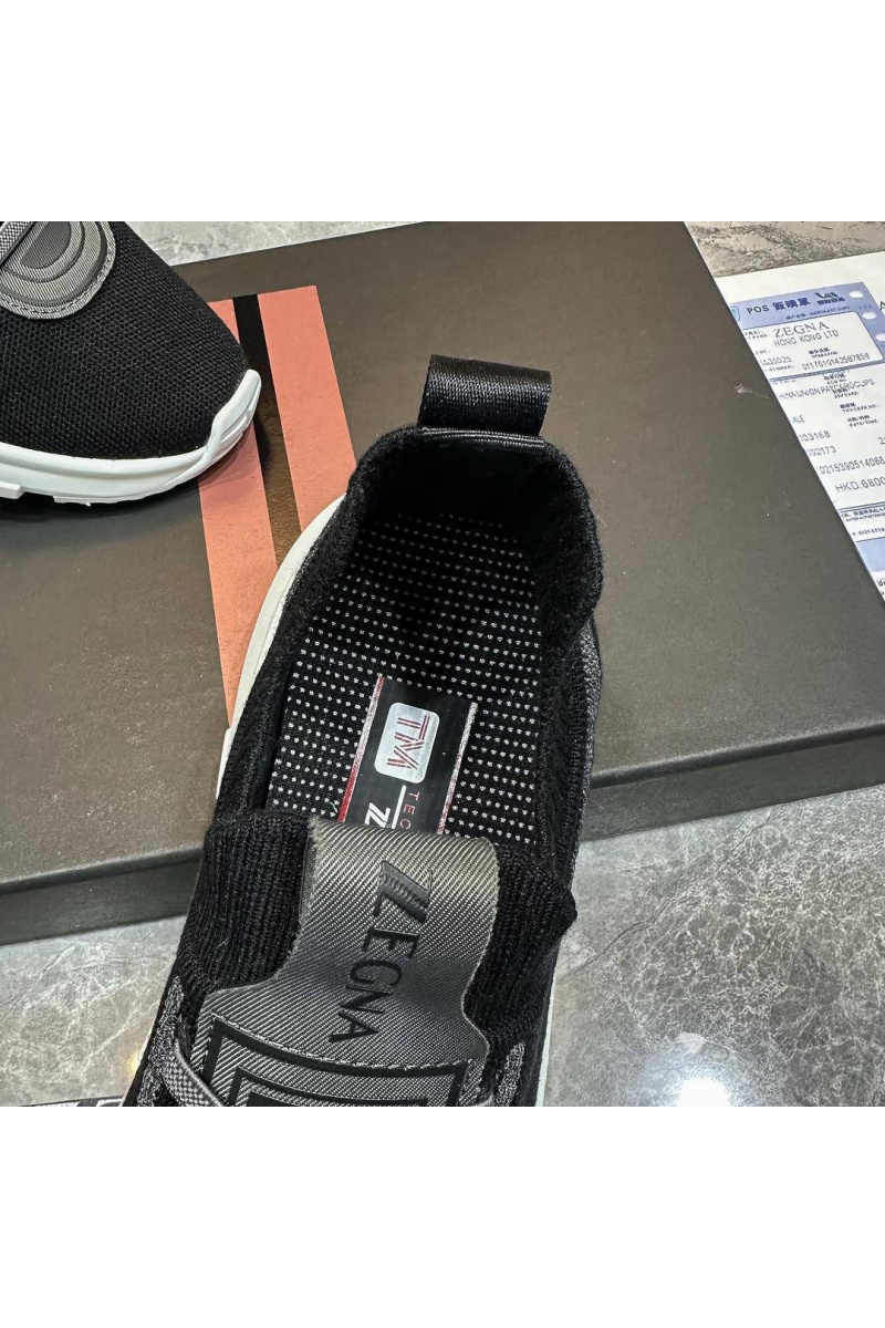 Zegna Мужские текстильные кроссовки 