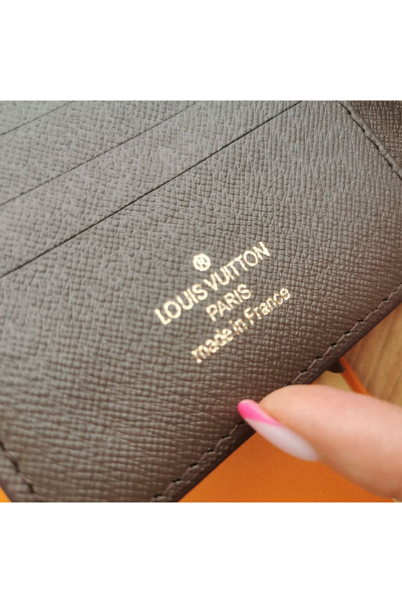 Lоuis Vuittоn Кожаный кошелёк Marco Damier 11x9.5 см