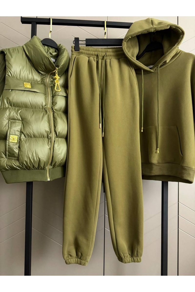 Schiaparelli Женский костюм тройка на флисе Premium - Green