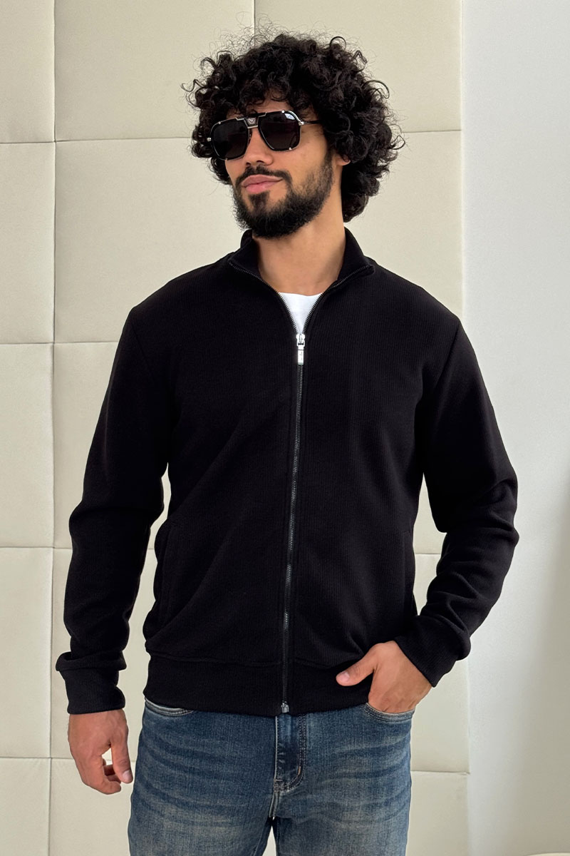 Loro Piana Мужская чёрная кофта на молнии