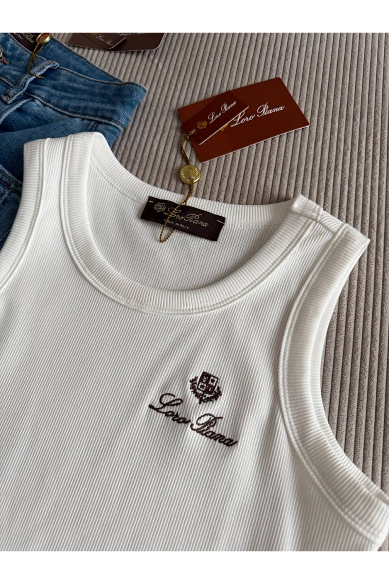Loro Piana Женская белая майка premium