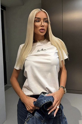 Женская базовая футболка premium - White