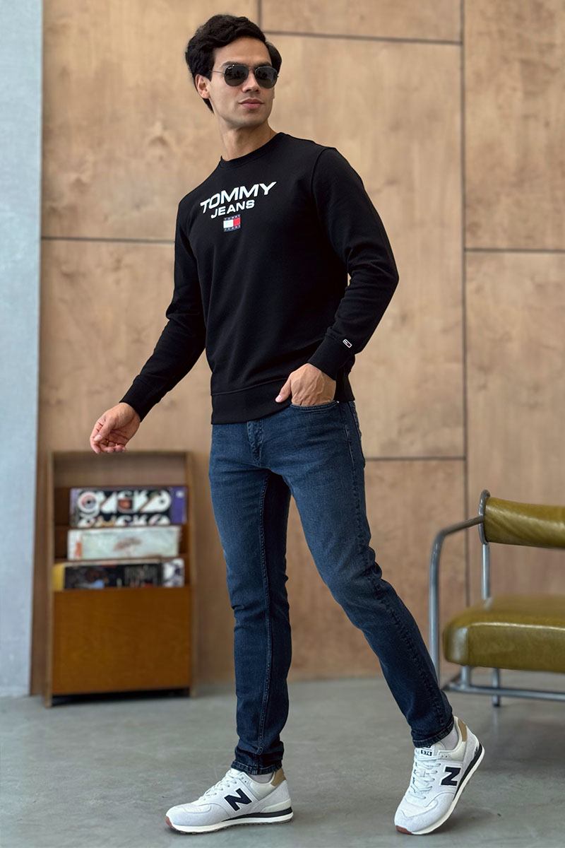 Tommy Hilfiger Чёрный свитшот logo-print 
