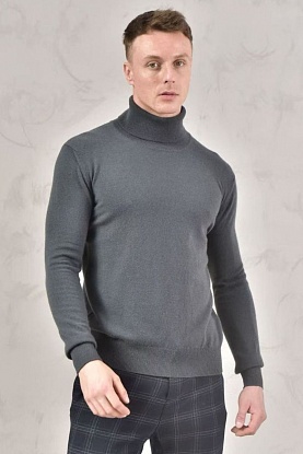 Мужская водолазка Premium - Dark Gray