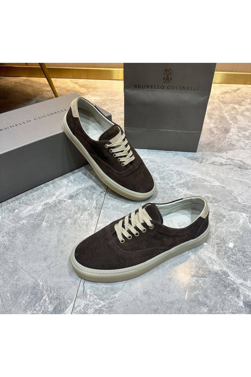 Brunеllо Сuсinеlli Замшевые кеды Sail low-top - Brown