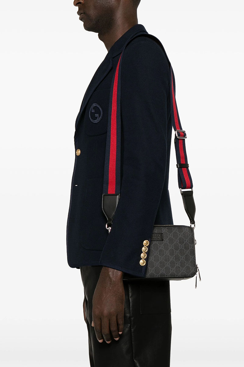 Gucci Мужская сумка на плечо с узором GG Supreme 22x14 см