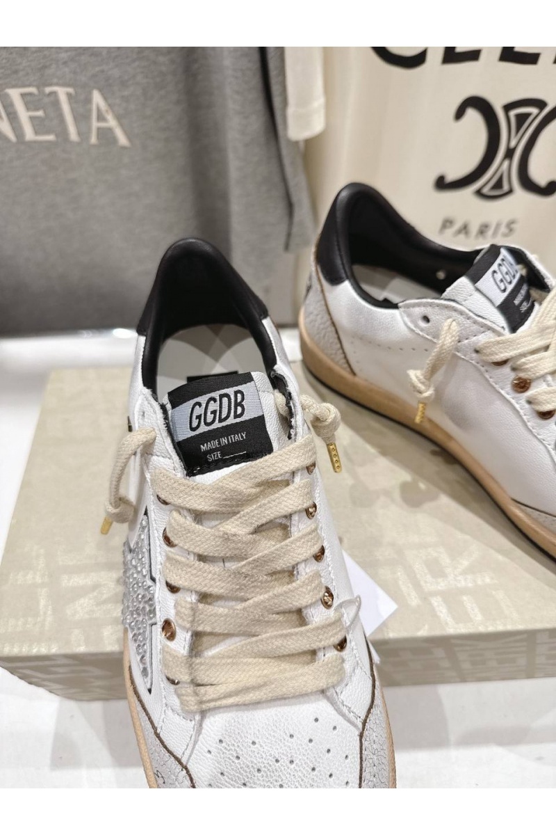 Designer Clothing Женские кожаные кроссовки Golden Goose Super Star premium