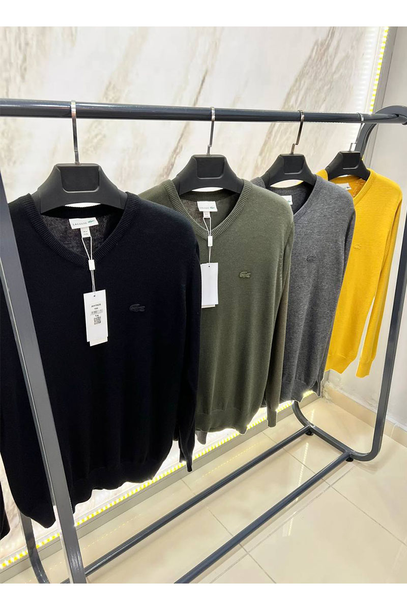 Lacoste Джемпер тёмно-синего цвета V-Neck