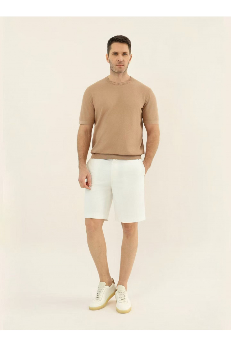 Loro Piana Мужская бежевая футболка premium