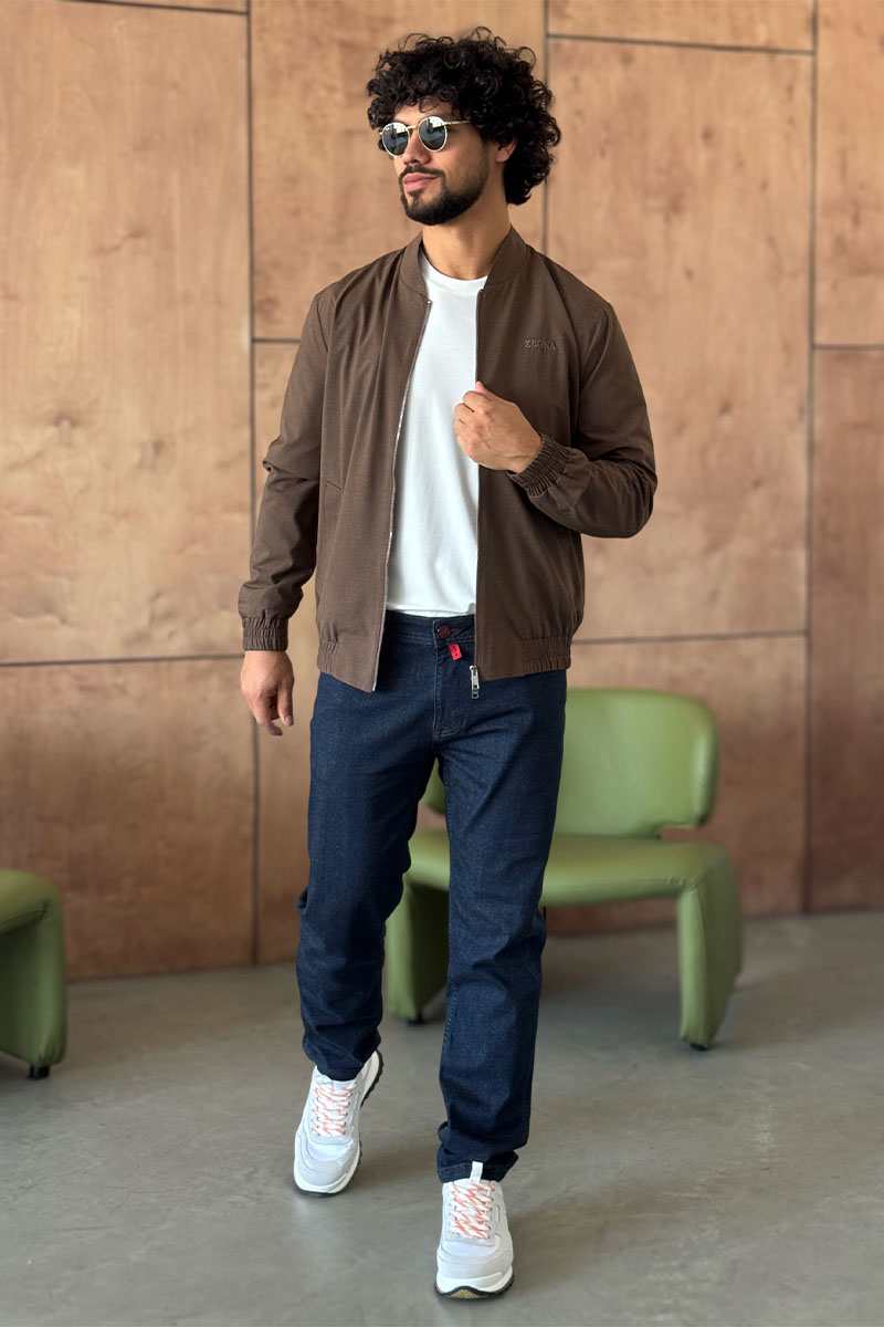 Zegna Мужская коричневая куртка 