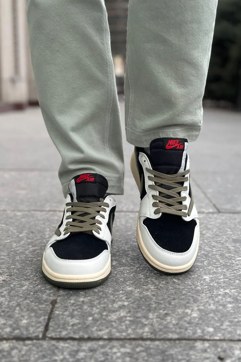 Nike Кроссовки Travis Scott x AJ1 Low OG "Olive"
