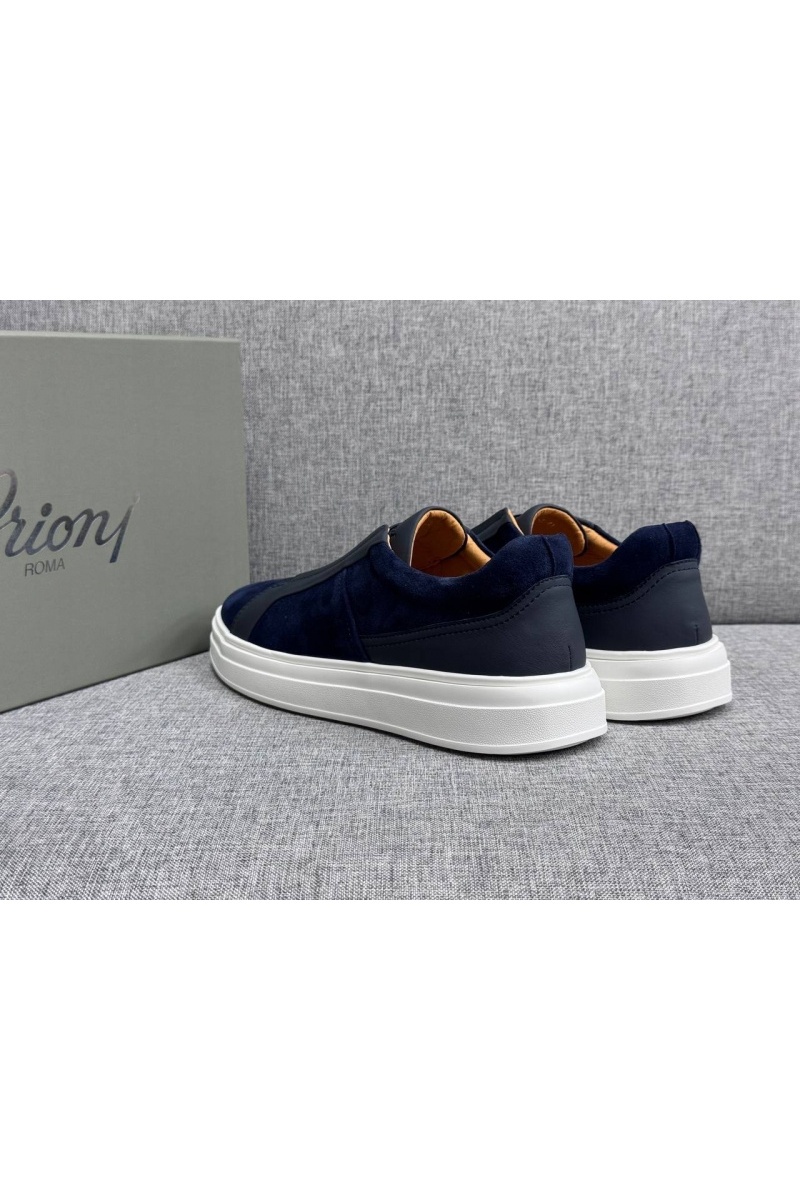 Brioni Мужские комбинированные слипоны 