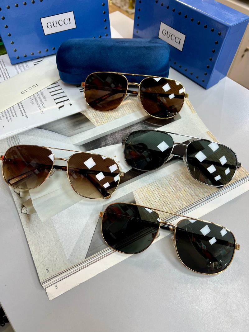 Gucci Брендовые солнцезащитные очки авиаторы 