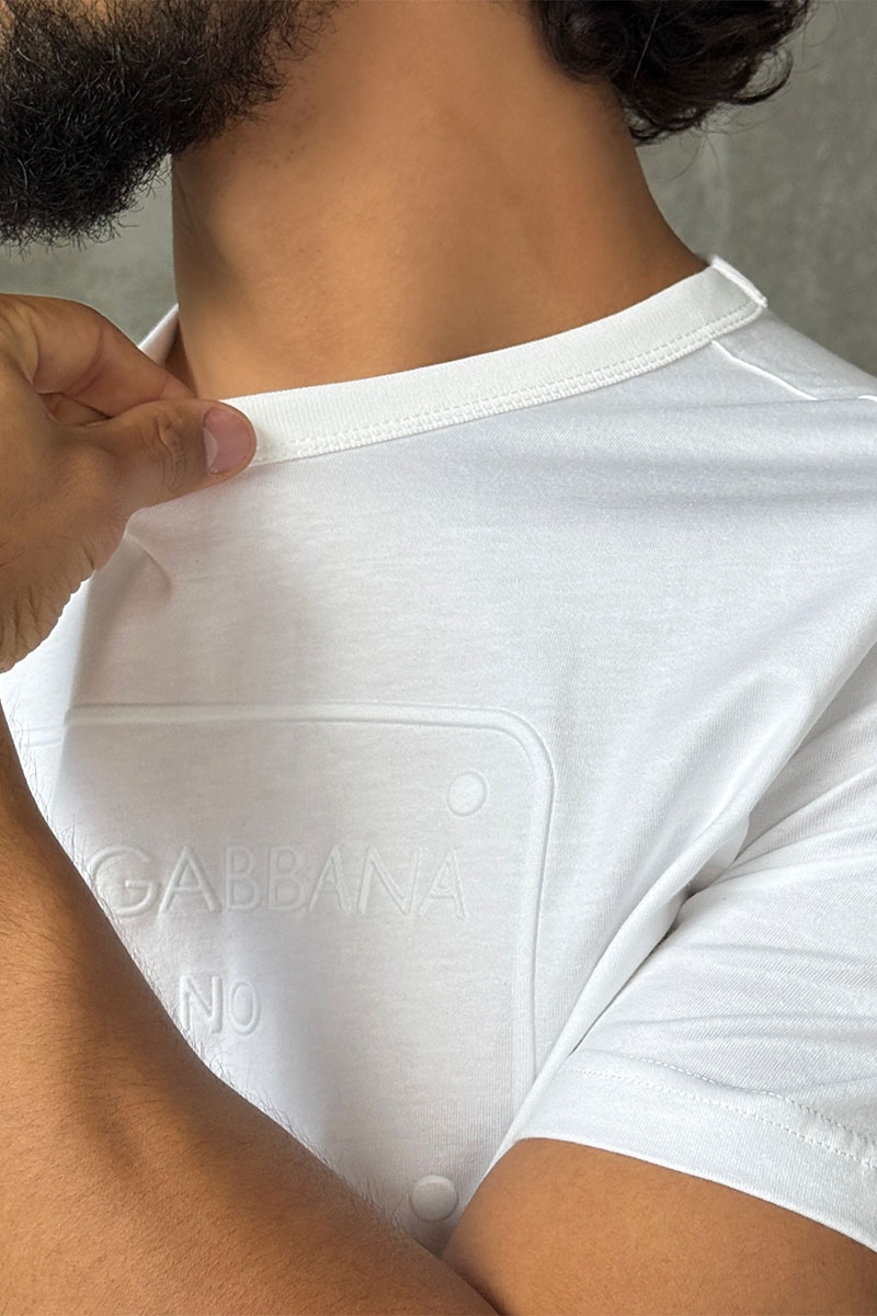 Dоlсе & Gаbbаnа Белая футболка Milano Italia logo-embossed