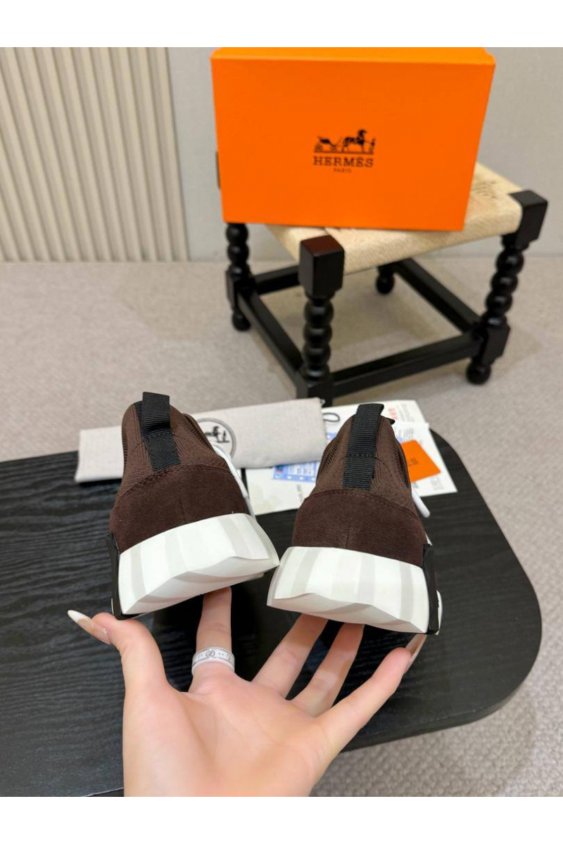 Hermes Текстильные кроссовки lift slip-on