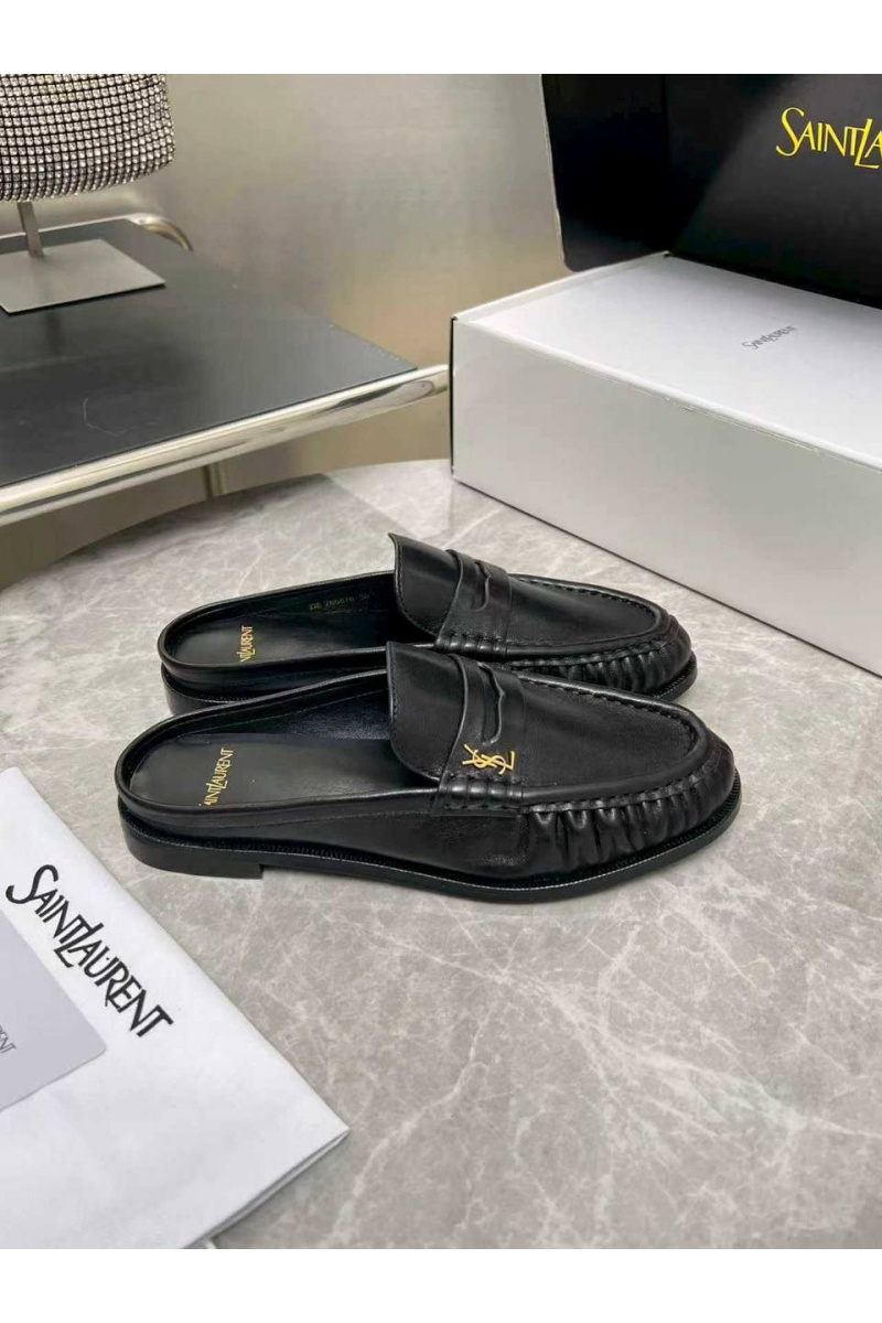 Yves Saint Laurent Женские кожаные мюли premium
