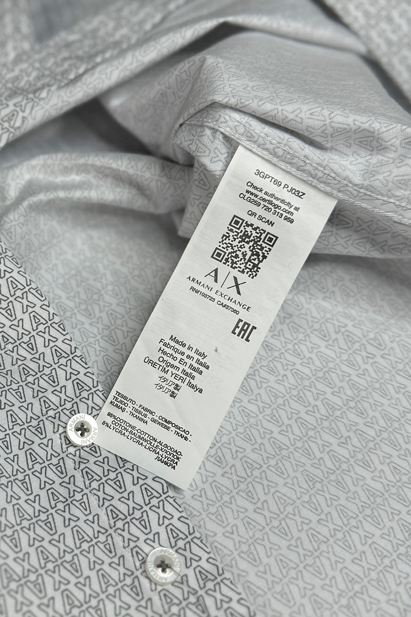 Emporio Armani EA7 Мужская белая рубашка 