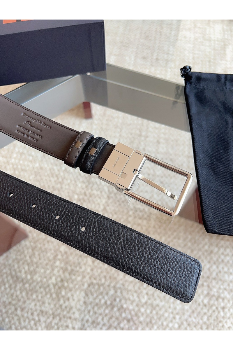 Zegna Двусторонний кожаный ремень premium