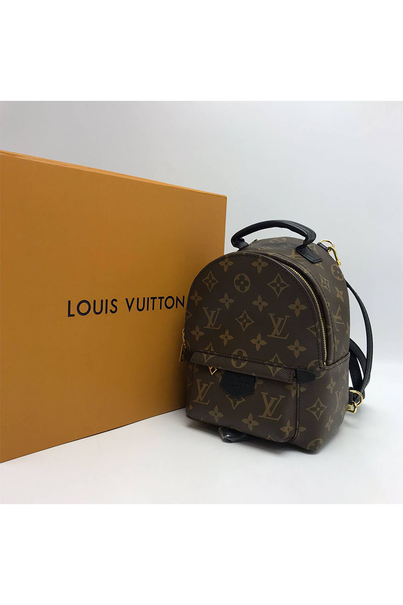Lоuis Vuittоn Женский кожаный рюкзак Palm Spring Mini Monogram 20x17 см
