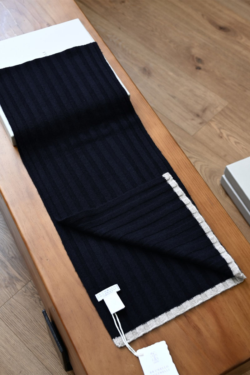 Brunеllо Сuсinеlli Кашемировый шарф Premium - Navy
