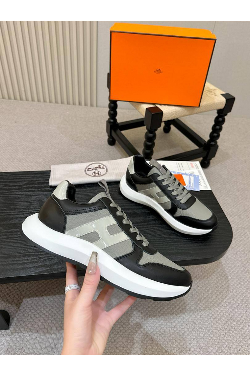 Hermes Мужские кожаные кроссовки 