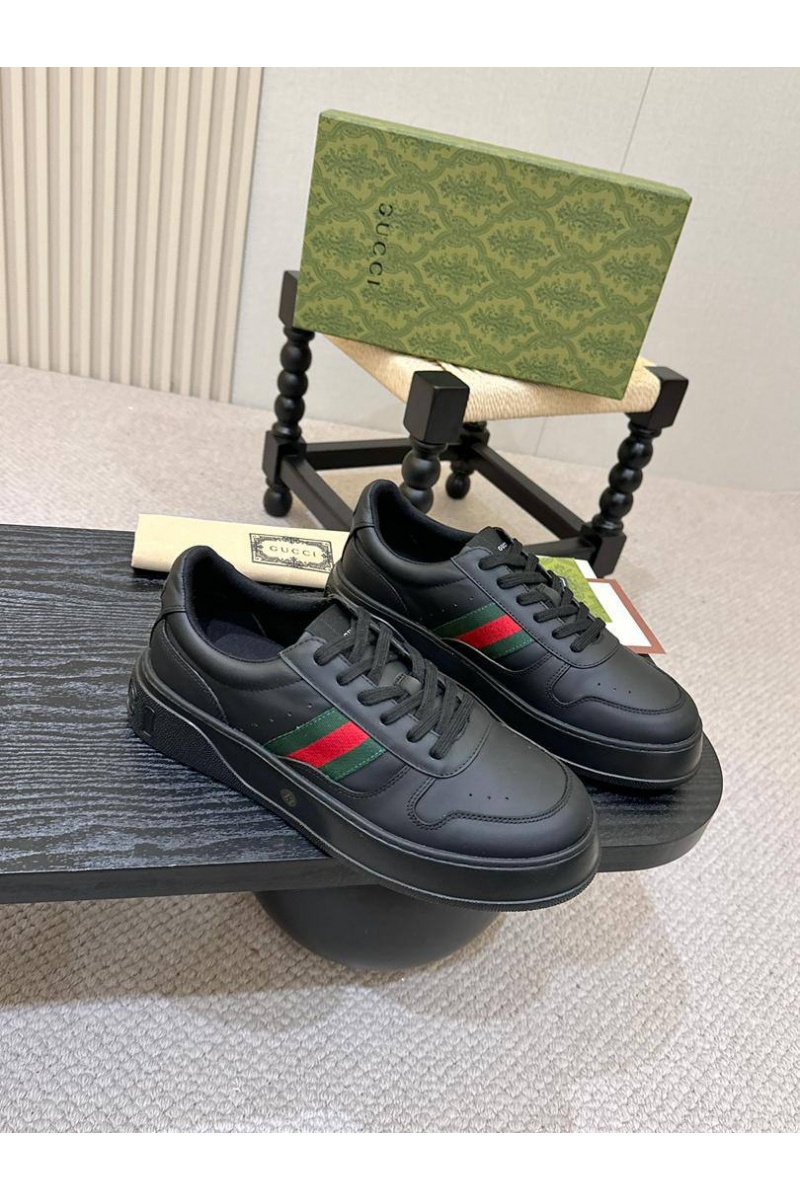 Gucci Мужские кожаные кроссовки 