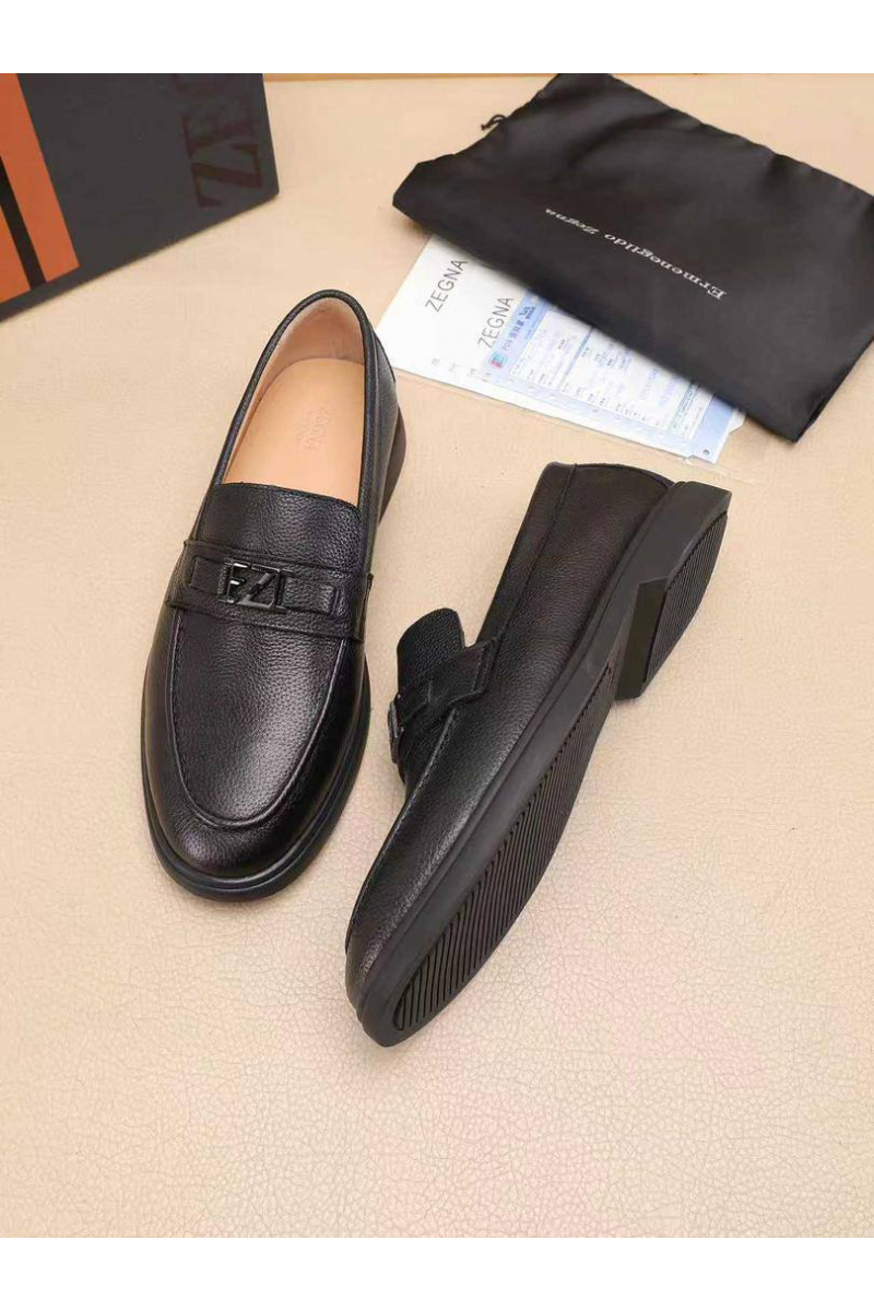Zegna Мужские кожаные лоферы